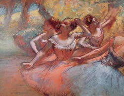 Edgar Degas - Quattro ballerine in scena